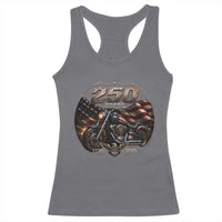 Retro Biker USA 250th Anniversary Racerback Tank Top Vintage 250 Years 1776 2026 Patriotic Motorcycle American Flag