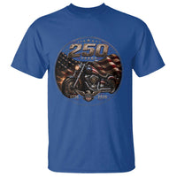 Retro Biker USA 250th Anniversary T Shirt Vintage 250 Years 1776 2026 Patriotic Motorcycle American Flag
