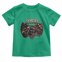 Retro Biker USA 250th Anniversary Toddler T Shirt Vintage 250 Years 1776 2026 Patriotic Motorcycle American Flag