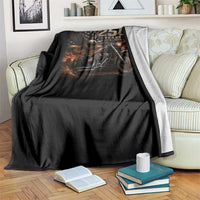 Retro Biker USA 250th Anniversary Throw Blanket American Flag Motorcycle Eagle Independence Day