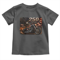 Retro Biker USA 250th Anniversary Toddler T Shirt American Flag Motorcycle Eagle Independence Day