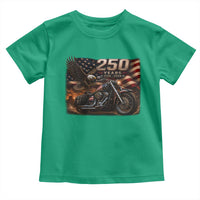 Retro Biker USA 250th Anniversary Toddler T Shirt American Flag Motorcycle Eagle Independence Day