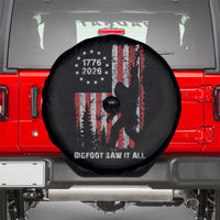Bigfoot Sasquatch USA 250th Anniversary Spare Tire Cover Retro Bigfoot Saw It All 250 Years 1776 2026 4th of July