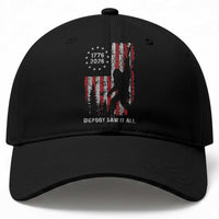 Bigfoot Sasquatch USA 250th Anniversary Baseball Cap Retro Bigfoot Saw It All 250 Years 1776 2026 4th of July