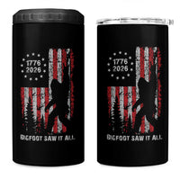 Bigfoot Sasquatch USA 250th Anniversary 4 in 1 Can Cooler Tumbler Retro Bigfoot Saw It All 250 Years 1776 2026 4th of July