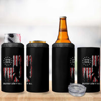 Bigfoot Sasquatch USA 250th Anniversary 4 in 1 Can Cooler Tumbler Retro Bigfoot Saw It All 250 Years 1776 2026 4th of July