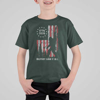 Bigfoot Sasquatch USA 250th Anniversary T Shirt For Kid Retro Bigfoot Saw It All 250 Years 1776 2026 4th of July