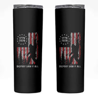 Bigfoot Sasquatch USA 250th Anniversary Skinny Tumbler Retro Bigfoot Saw It All 250 Years 1776 2026 4th of July