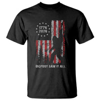 Bigfoot Sasquatch USA 250th Anniversary T Shirt Retro Bigfoot Saw It All 250 Years 1776 2026 4th of July
