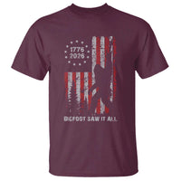 Bigfoot Sasquatch USA 250th Anniversary T Shirt Retro Bigfoot Saw It All 250 Years 1776 2026 4th of July