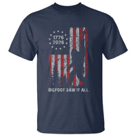 Bigfoot Sasquatch USA 250th Anniversary T Shirt Retro Bigfoot Saw It All 250 Years 1776 2026 4th of July