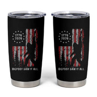 Bigfoot Sasquatch USA 250th Anniversary Tumbler Cup Retro Bigfoot Saw It All 250 Years 1776 2026 4th of July