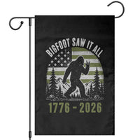 Retro Bigfoot Saw It All USA 250th Anniversary Garden Flag 250 Years 1776 2026 4th of July Sasquatch Flag