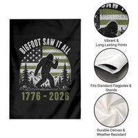 Retro Bigfoot Saw It All USA 250th Anniversary Garden Flag 250 Years 1776 2026 4th of July Sasquatch Flag
