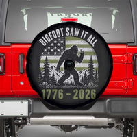 Retro Bigfoot Saw It All USA 250th Anniversary Spare Tire Cover 250 Years 1776 2026 4th of July Sasquatch Flag