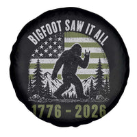 Retro Bigfoot Saw It All USA 250th Anniversary Spare Tire Cover 250 Years 1776 2026 4th of July Sasquatch Flag