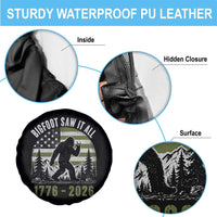 Retro Bigfoot Saw It All USA 250th Anniversary Spare Tire Cover 250 Years 1776 2026 4th of July Sasquatch Flag