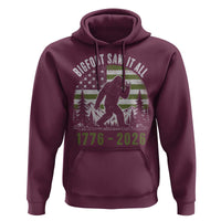 Retro Bigfoot Saw It All USA 250th Anniversary Hoodie 250 Years 1776 2026 4th of July Sasquatch Flag