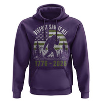 Retro Bigfoot Saw It All USA 250th Anniversary Hoodie 250 Years 1776 2026 4th of July Sasquatch Flag