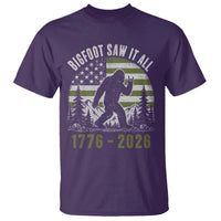 Retro Bigfoot Saw It All USA 250th Anniversary T Shirt 250 Years 1776 2026 4th of July Sasquatch Flag