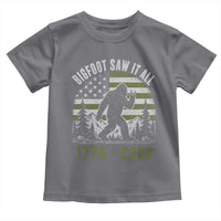 Retro Bigfoot Saw It All USA 250th Anniversary Toddler T Shirt 250 Years 1776 2026 4th of July Sasquatch Flag