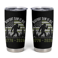 Retro Bigfoot Saw It All USA 250th Anniversary Tumbler Cup 250 Years 1776 2026 4th of July Sasquatch Flag
