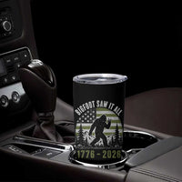 Retro Bigfoot Saw It All USA 250th Anniversary Tumbler Cup 250 Years 1776 2026 4th of July Sasquatch Flag