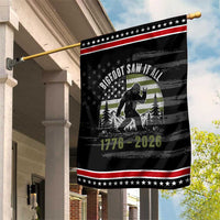 Retro Bigfoot Saw It All USA 250th Anniversary Patriotic Garden Flag 250 Years 1776 2026 4th of July Sasquatch Flag