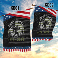 Retro Bigfoot Saw It All USA 250th Anniversary Patriotic Garden Flag 250 Years 1776 2026 4th of July Sasquatch Flag
