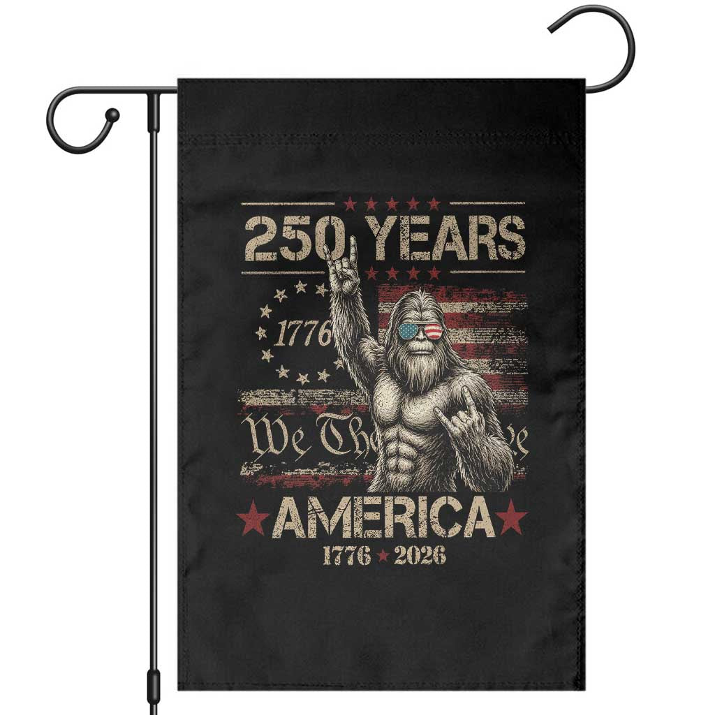 Bigfoot Sasquatch USA 250th Anniversary Garden Flag Retro 250 Years 1776 2026 4th of July Independence Day
