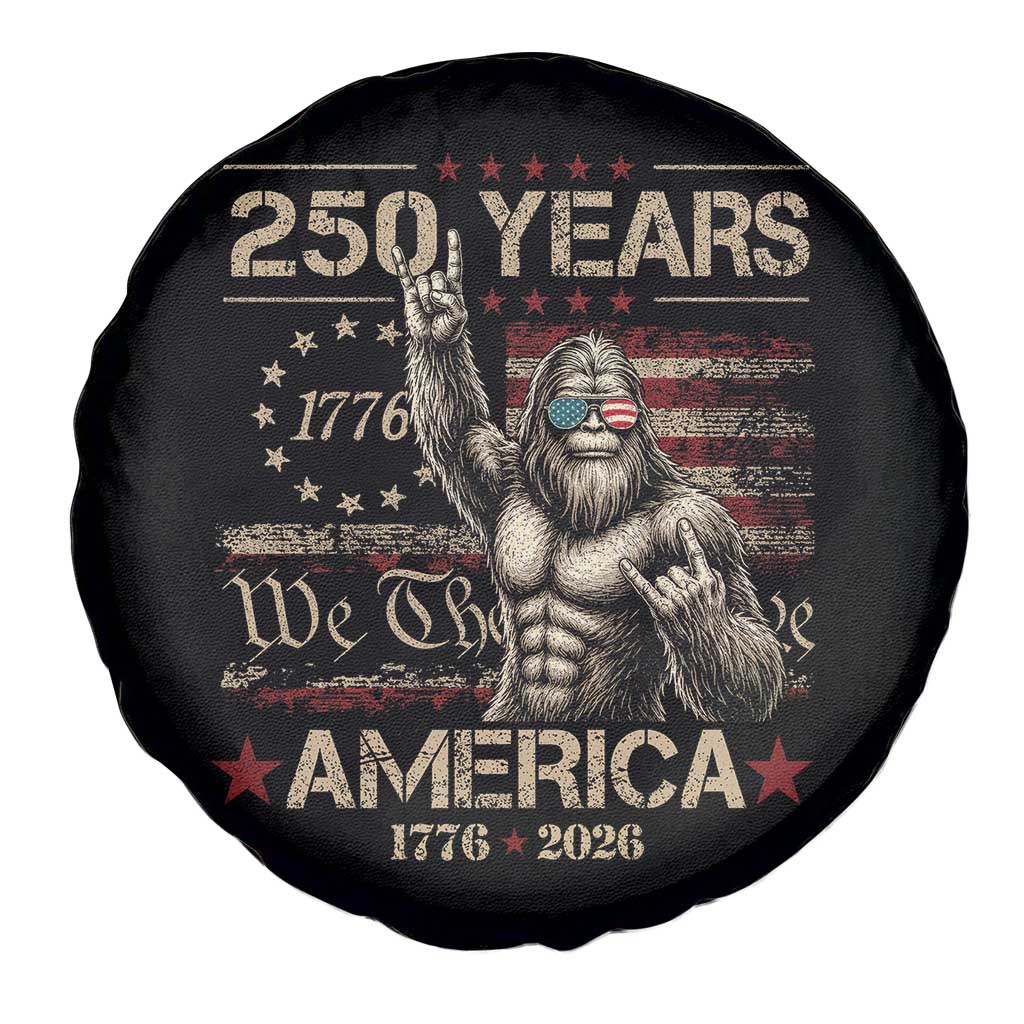 Bigfoot Sasquatch USA 250th Anniversary Spare Tire Cover Retro 250 Years 1776 2026 4th of July Independence Day