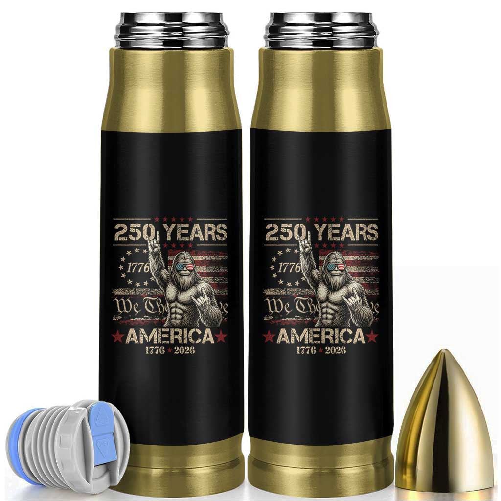 Bigfoot Sasquatch USA 250th Anniversary Bullet Tumbler Retro 250 Years 1776 2026 4th of July Independence Day