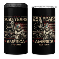 Bigfoot Sasquatch USA 250th Anniversary 4 in 1 Can Cooler Tumbler Retro 250 Years 1776 2026 4th of July Independence Day