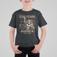 Bigfoot Sasquatch USA 250th Anniversary T Shirt For Kid Retro 250 Years 1776 2026 4th of July Independence Day