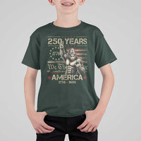 Bigfoot Sasquatch USA 250th Anniversary T Shirt For Kid Retro 250 Years 1776 2026 4th of July Independence Day