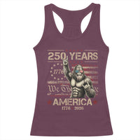 Bigfoot Sasquatch USA 250th Anniversary Racerback Tank Top Retro 250 Years 1776 2026 4th of July Independence Day