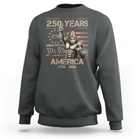 Bigfoot Sasquatch USA 250th Anniversary Sweatshirt Retro 250 Years 1776 2026 4th of July Independence Day