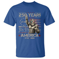 Bigfoot Sasquatch USA 250th Anniversary T Shirt Retro 250 Years 1776 2026 4th of July Independence Day