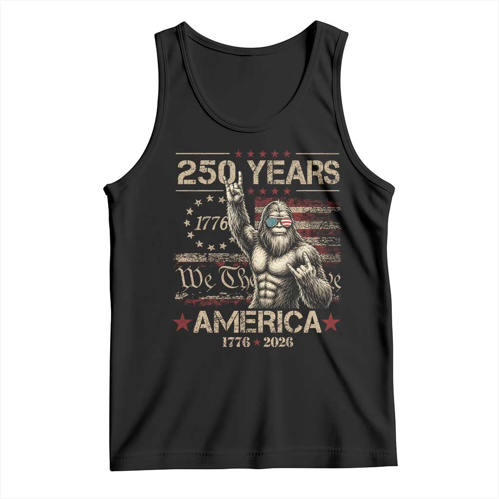 Bigfoot Sasquatch USA 250th Anniversary Tank Top Retro 250 Years 1776 2026 4th of July Independence Day