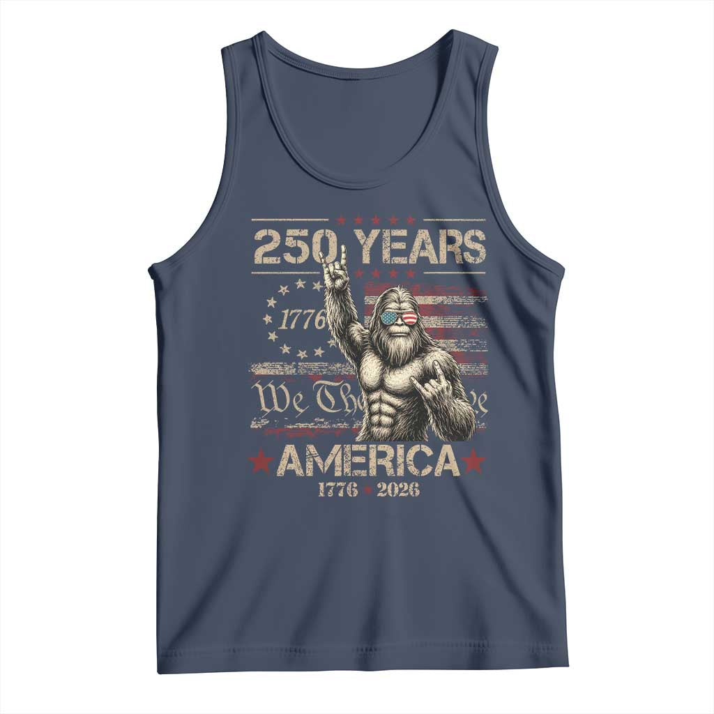 Bigfoot Sasquatch USA 250th Anniversary Tank Top Retro 250 Years 1776 2026 4th of July Independence Day