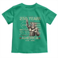 Bigfoot Sasquatch USA 250th Anniversary Toddler T Shirt Retro 250 Years 1776 2026 4th of July Independence Day