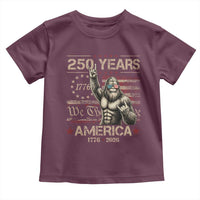Bigfoot Sasquatch USA 250th Anniversary Toddler T Shirt Retro 250 Years 1776 2026 4th of July Independence Day