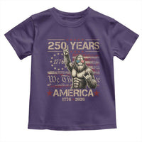 Bigfoot Sasquatch USA 250th Anniversary Toddler T Shirt Retro 250 Years 1776 2026 4th of July Independence Day