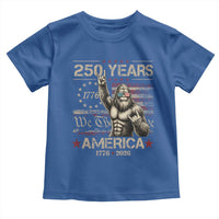 Bigfoot Sasquatch USA 250th Anniversary Toddler T Shirt Retro 250 Years 1776 2026 4th of July Independence Day