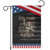Bigfoot Sasquatch USA 250th Anniversary Patriotic Garden Flag Retro 250 Years 1776 2026 4th of July Independence Day