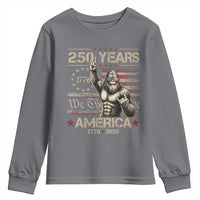 Bigfoot Sasquatch USA 250th Anniversary Youth Sweatshirt Retro 250 Years 1776 2026 4th of July Independence Day