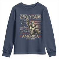 Bigfoot Sasquatch USA 250th Anniversary Youth Sweatshirt Retro 250 Years 1776 2026 4th of July Independence Day