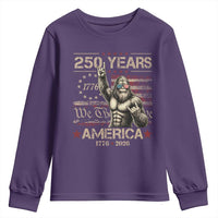Bigfoot Sasquatch USA 250th Anniversary Youth Sweatshirt Retro 250 Years 1776 2026 4th of July Independence Day
