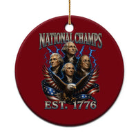 Founding Fathers USA 250th Anniversary Ceramic Ornament Vintage National Champions 250 Years Patriotic American Flag