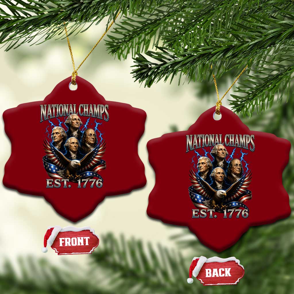 Founding Fathers USA 250th Anniversary Ceramic Ornament Vintage National Champions 250 Years Patriotic American Flag